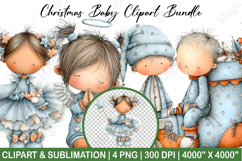 Christmas Baby Clipart Sublimation Product Image 1