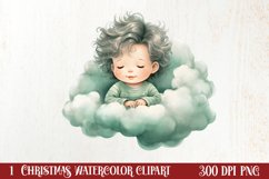 Mint Christmas Baby First Clipart, Christmas PNG Product Image 1