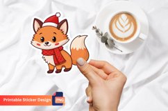 Christmas Baby Fox Sticker, Adorable Animal Sticker Product Image 1