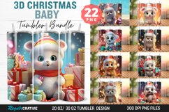 3D Christmas Baby Tumbler Bundle Product Image 1
