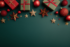 Green Background PNG, Christmas Presents Background Design Product Image 1