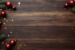 Wooden Background PNG, Red Christmas Balls Background Product Image 1