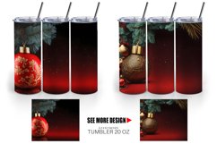 Christmas Ball and Tree | Tumbler Sublimation Wrap Product Image 3