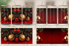 Christmas Ball and Tree Glass Can Wraps Product Image 3