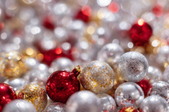 Holiday Background Mockup, Christmas Balls Background Product Image 1