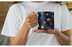 Dark Blue Christmas Mug sublimation design Product Image 2