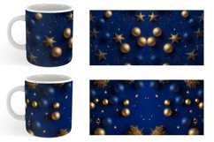 Dark Blue Christmas Mug sublimation design Product Image 3