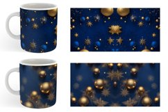 Dark Blue Christmas Mug sublimation design Product Image 4