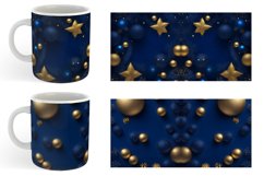 Dark Blue Christmas Mug sublimation design Product Image 5