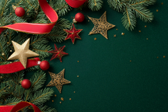 Green Christmas Background Design, Holiday Background PNG Product Image 1