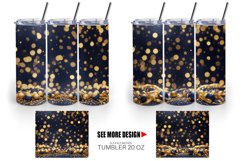 Christmas Golden Particles Tumbler Sublimation Wrap Product Image 2