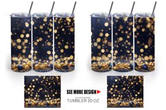 Christmas Golden Particles Tumbler Sublimation Wrap Product Image 3