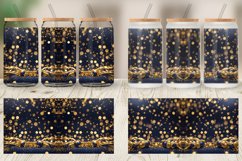 Christmas Golden Particles Glass Can Wraps Product Image 3
