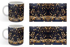 Christmas Golden Particles Mug sublimation design Product Image 3