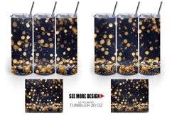 Christmas Golden Particles Tumbler Sublimation Wrap Product Image 4