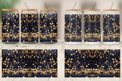 Christmas Golden Particles Glass Can Wraps Product Image 4