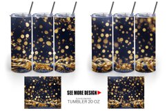 Christmas Golden Particles Tumbler Sublimation Wrap Product Image 5