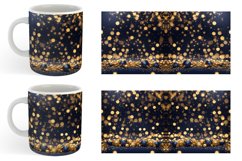Christmas Golden Particles Mug sublimation design Product Image 5