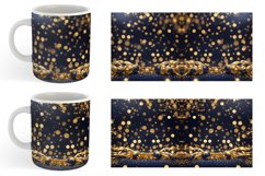 Christmas Golden Particles Mug sublimation design Product Image 6
