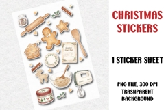Christmas Stickers Sheet, Printable Stickers Product Image 1