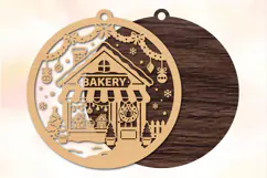 Christmas Bakery Ornament Laser Cut SVG Product Image 2