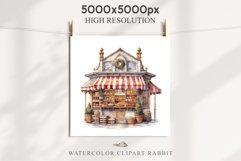 Christmas Bakery Stand Storefront Clipart PNG Scrapbook File Fairy Tale Art Image Watercolor Transparent Print illustration sublimation winter printable digital watercolor Christmas bakery stand, xmas clipart, sublimation nursery, holiday winter art, stor