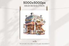 Christmas Bakery Stand Storefront Clipart PNG Scrapbook File Fairy Tale Art Image Watercolor Transparent Print illustration sublimation winter printable digital watercolor Christmas bakery stand, xmas clipart, sublimation nursery, holiday winter art, stor