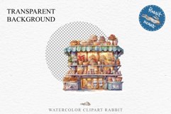 Christmas Bakery Stand Storefront Clipart PNG Scrapbook File Fairy Tale Art Image Watercolor Transparent Print illustration sublimation winter printable digital watercolor Christmas bakery stand, xmas clipart, sublimation nursery, holiday winter art, stor
