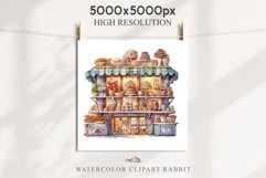Christmas Bakery Stand Storefront Clipart PNG Scrapbook File Fairy Tale Art Image Watercolor Transparent Print illustration sublimation winter printable digital watercolor Christmas bakery stand, xmas clipart, sublimation nursery, holiday winter art, stor
