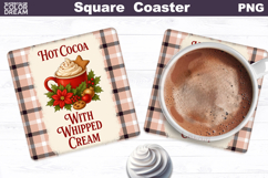 Christmas Bakery Square Coaster| Hot Cocoa Sublimation Product Image 1