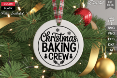 Christmas Baking Crew SVG | Christmas Round Sign SVG | Xmas Product Image 3