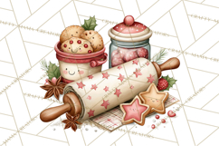 Christmas Baking Clipart, Festive Holiday Clip Art Png Product Image 4