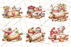 Christmas Baking Clipart, Festive Holiday Clip Art Png Product Image 5