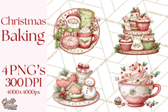 Christmas Baking Clipart, Festive Holiday Clip Art Png Product Image 1