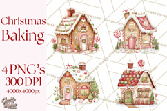 Christmas Baking Clipart, Festive Holiday Clip Art Png Product Image 1