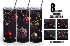 Christmas Ball Tumbler Sublimation Wrap Product Image 1