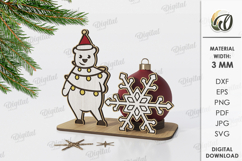 Christmas Ball Holders Bundle Lasercut. Christmas Decor SVG Product Image 8