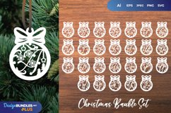 Pretty Christmas Baubles and Ribbon with Letter Inside Product Image 1