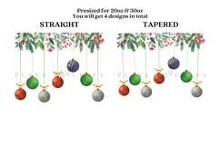 christmas balls skinny tumbler sublimation wrap with high resolution and transparant background are for 20oz and 30oz skinny tumbler