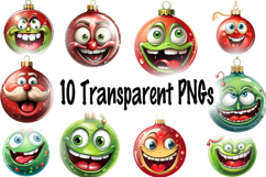 Funny Christmas Ornament PNG Bundle 10 Clipart Product Image 10