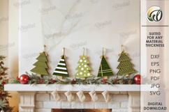 Christmas Banner Laser Cut . Christmas Decor SVG Product Image 1