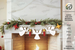 Christmas Banner Laser Cut . Christmas Decor SVG Product Image 1