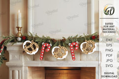 Christmas Banner Laser Cut . Christmas Decor SVG Product Image 1