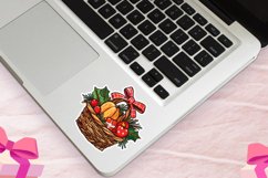 Christmas basket Sticker Clipart Bundle Product Image 5