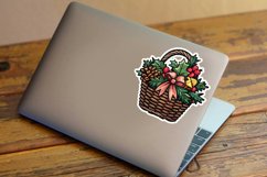 Christmas basket Sticker Clipart Bundle Product Image 3