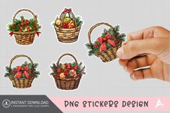 Christmas basket Sticker Clipart Product Image 1
