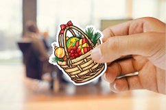 Christmas basket Sticker Clipart Bundle Product Image 2