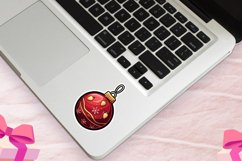 Christmas Bauble Sticker Clipart Bundle Product Image 5