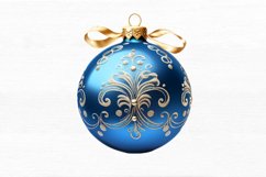 Christmas Bauble Watercolor Sublimation Clipart Product Image 2