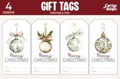 christmas bauble gift tag